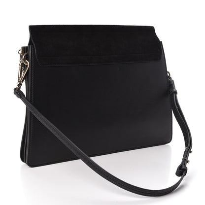 Chloe Suede Calfskin Medium Faye Shoulder Bag Black 3 of 11