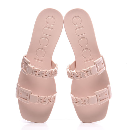 Gucci Rubber Womens Slide Sandals 37 Perfect Pink 5 of 11