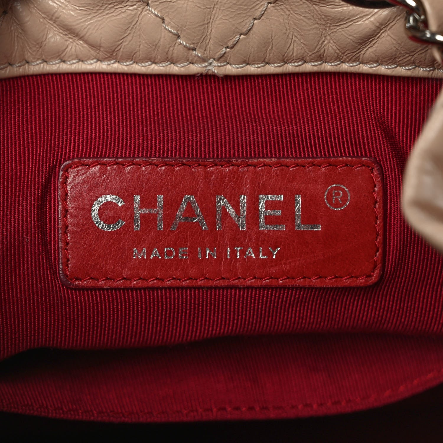 Chanel Aged Calfskin Quilted Small Gabrielle Backpack Beige Black 6 of 10
