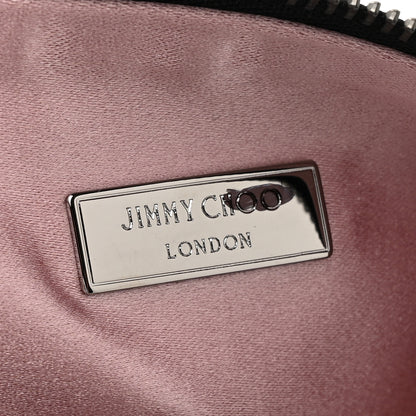 Jimmy Choo Suede Crystal Chain Top Handle Bag Silver Black 6 of 9