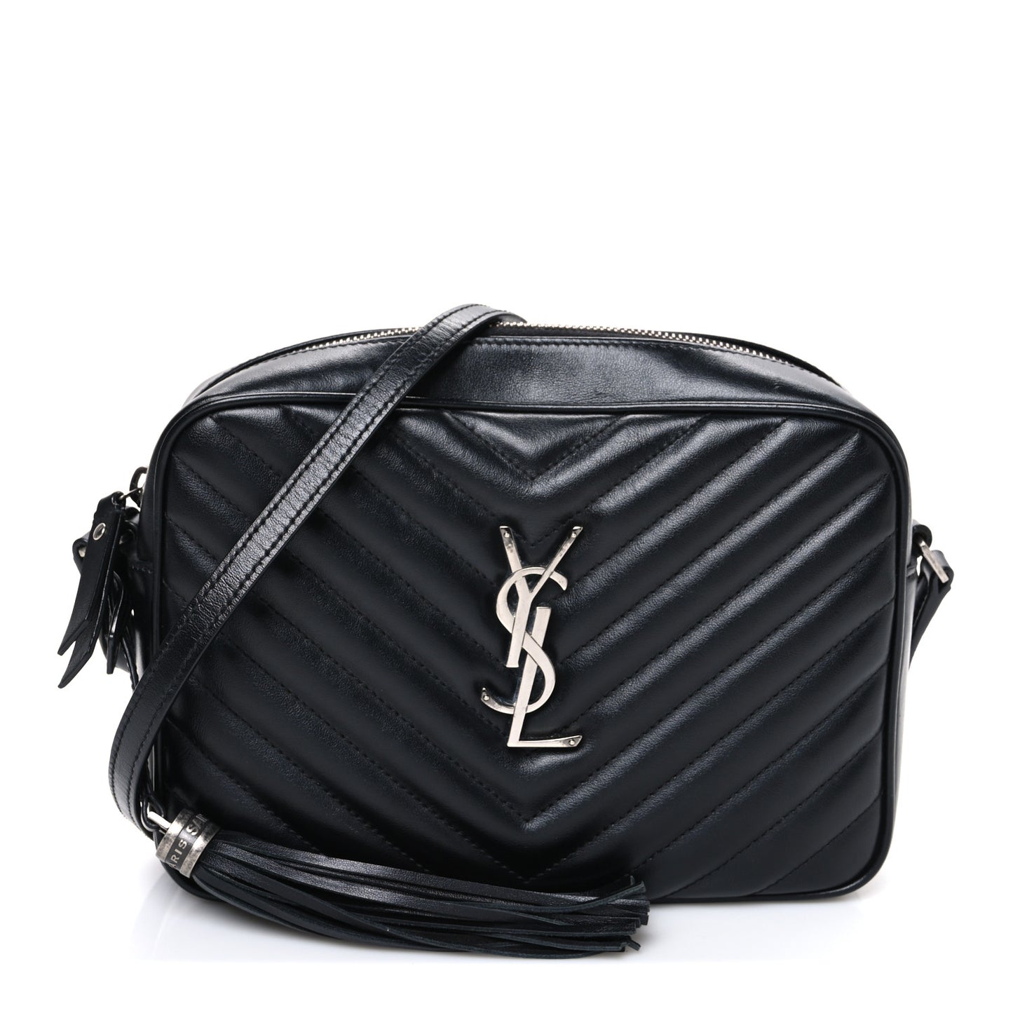 Calfskin Matelasse Monogram Lou Camera Bag Black
