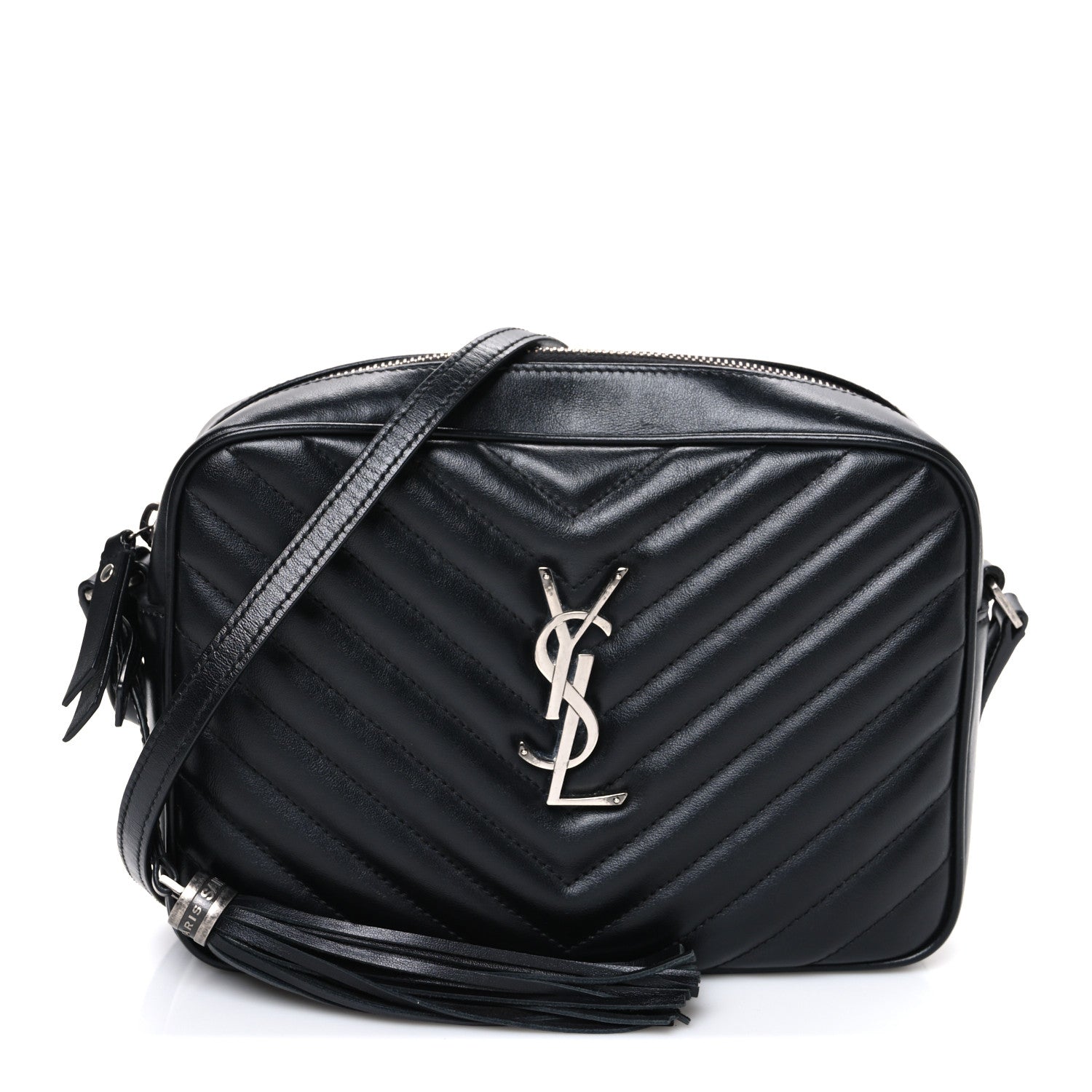 Saint Laurent Calfskin Matelasse Monogram Lou Camera Bag Black 1 of 11