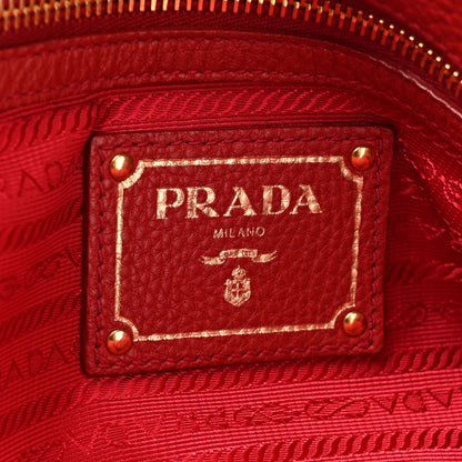 Prada Vitello Daino Shopping Tote Fuoco 6 of 17