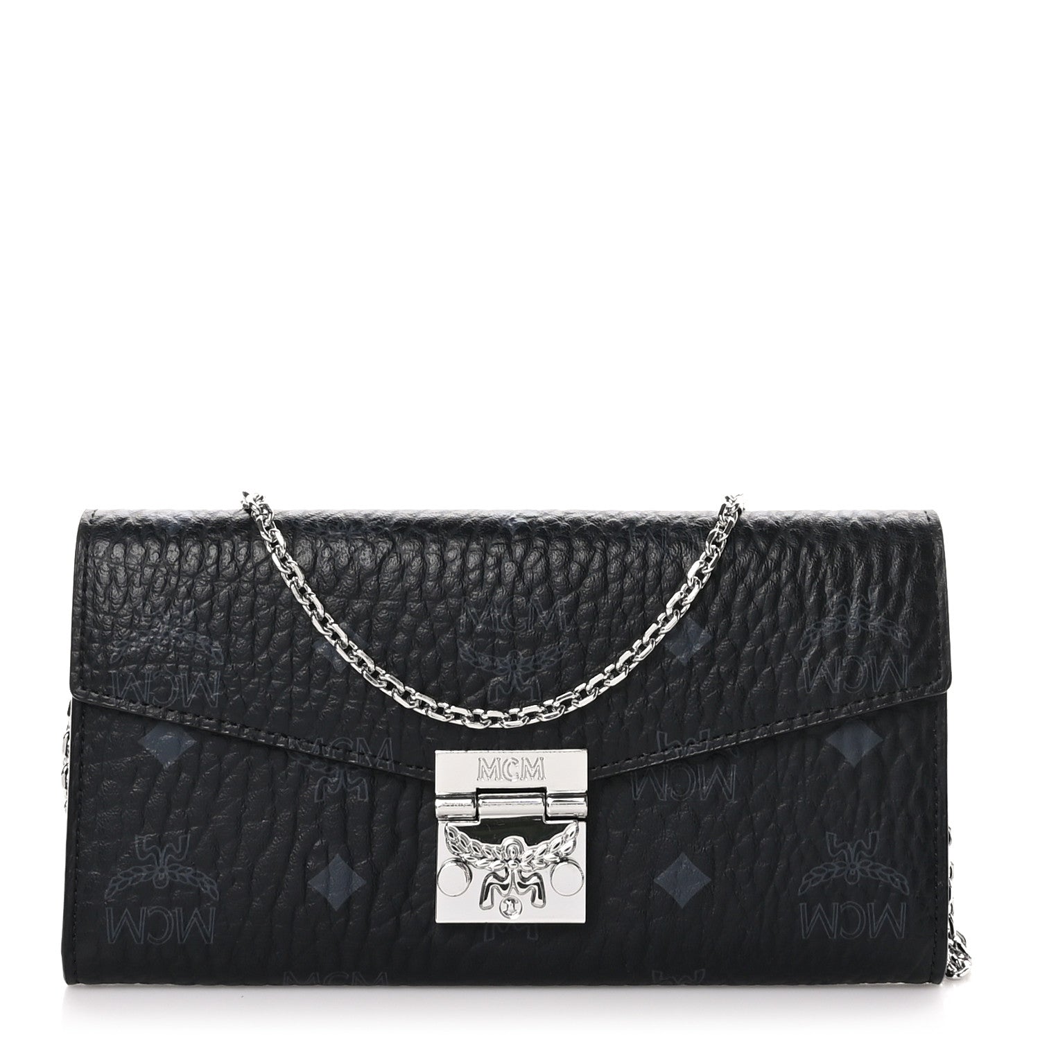 MCM Visetos Large Patricia Wallet On Chain Black 1 of 9