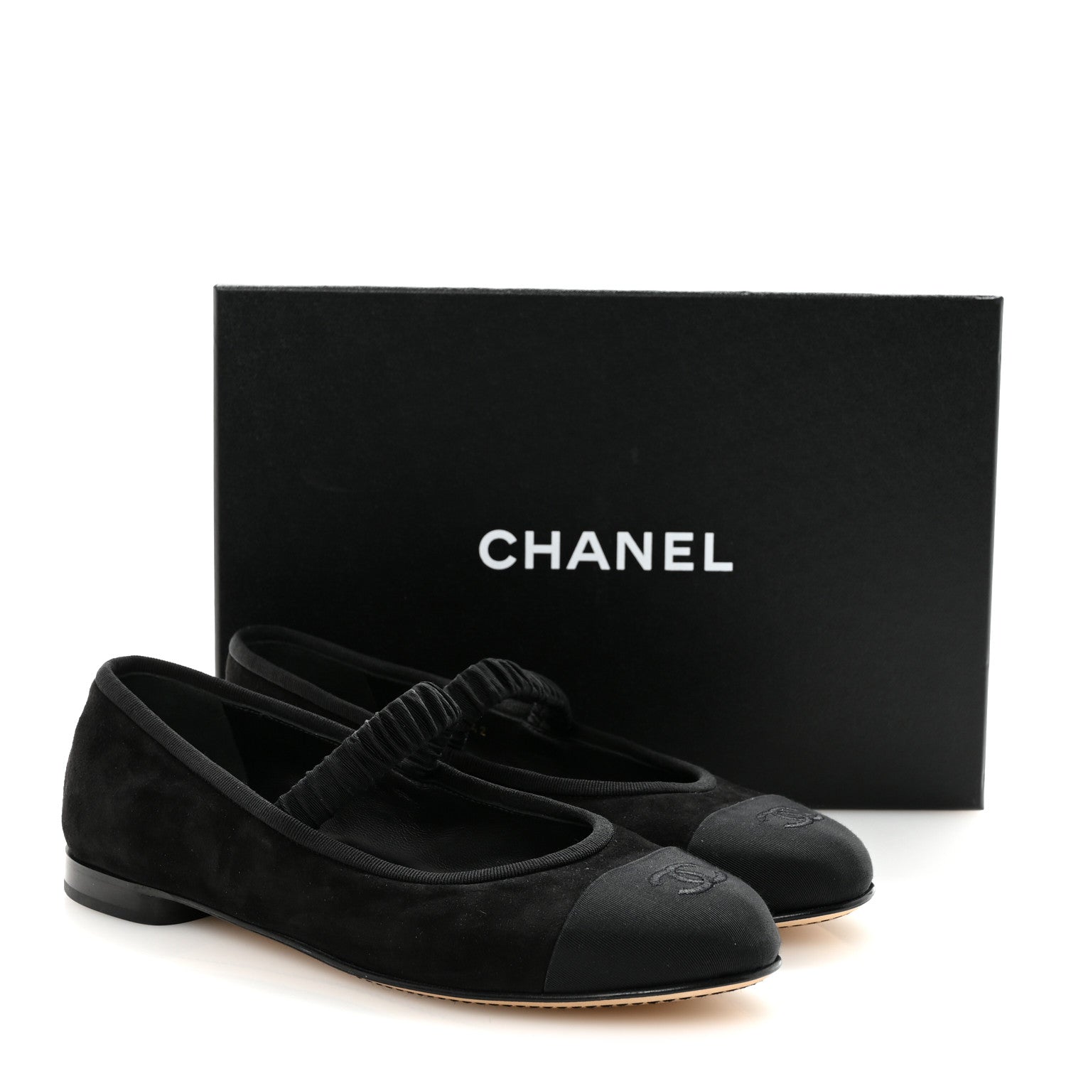 Chanel Velvet Mary Jane Flats 40 Black 10 of 10