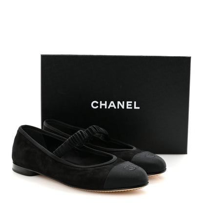 Chanel Velvet Mary Jane Flats 40 Black 10 of 10