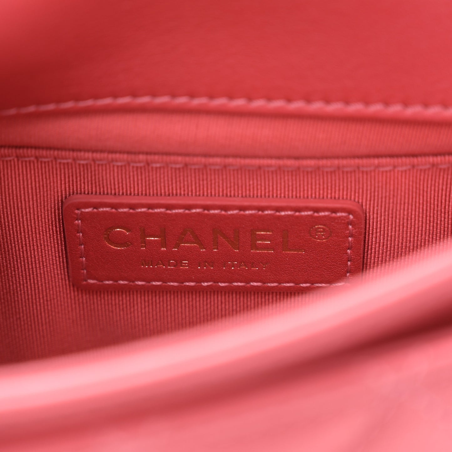 Metallic Calfskin Quilted Top Handle Flap Dark Pink