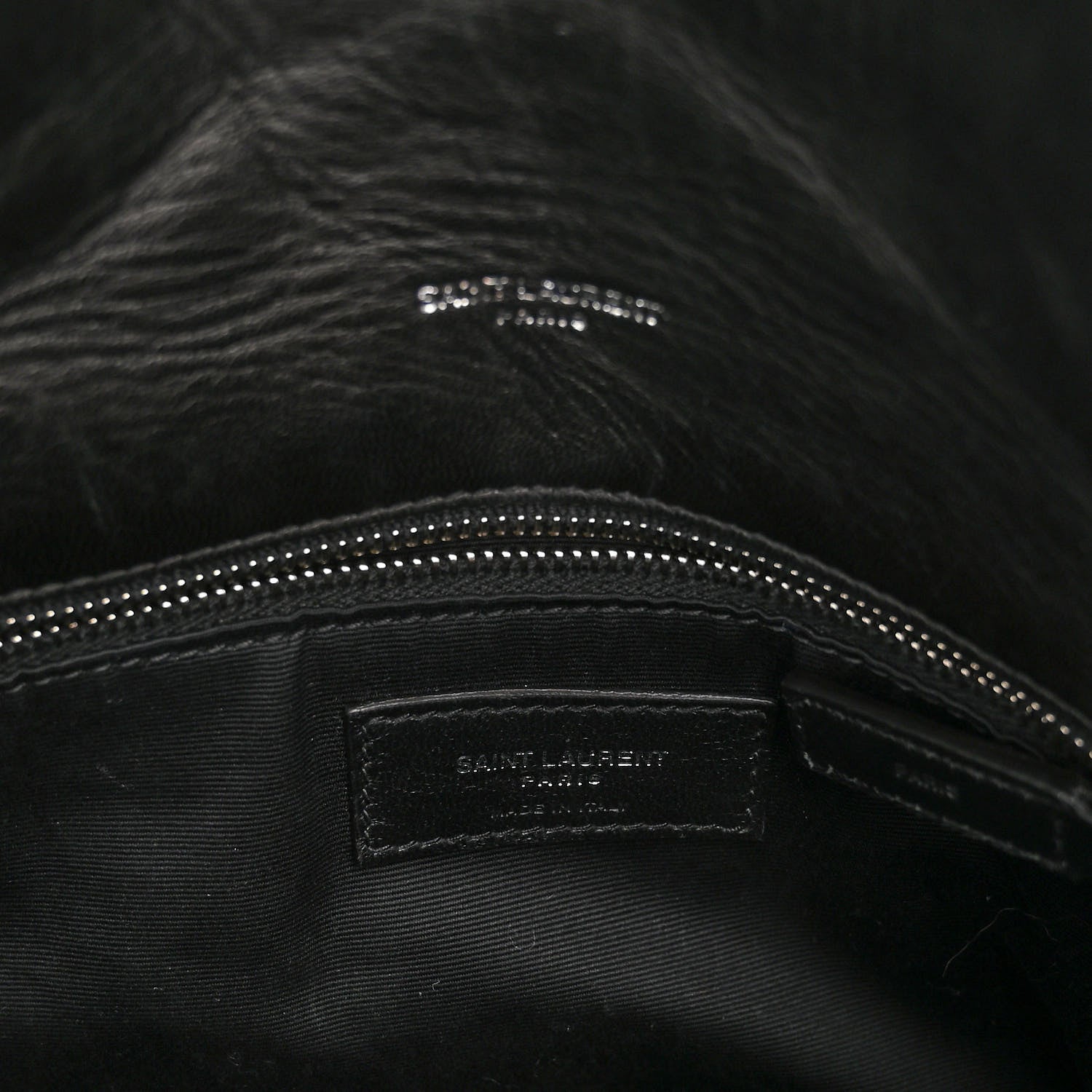 Saint Laurent Lambskin Quilted Medium Loulou Puffer Monogram Chain Satchel Black 6 of 9