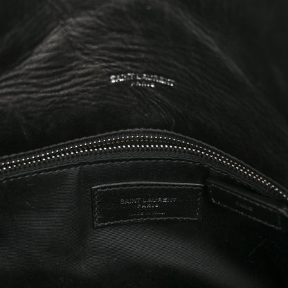 Saint Laurent Lambskin Quilted Medium Loulou Puffer Monogram Chain Satchel Black 6 of 9