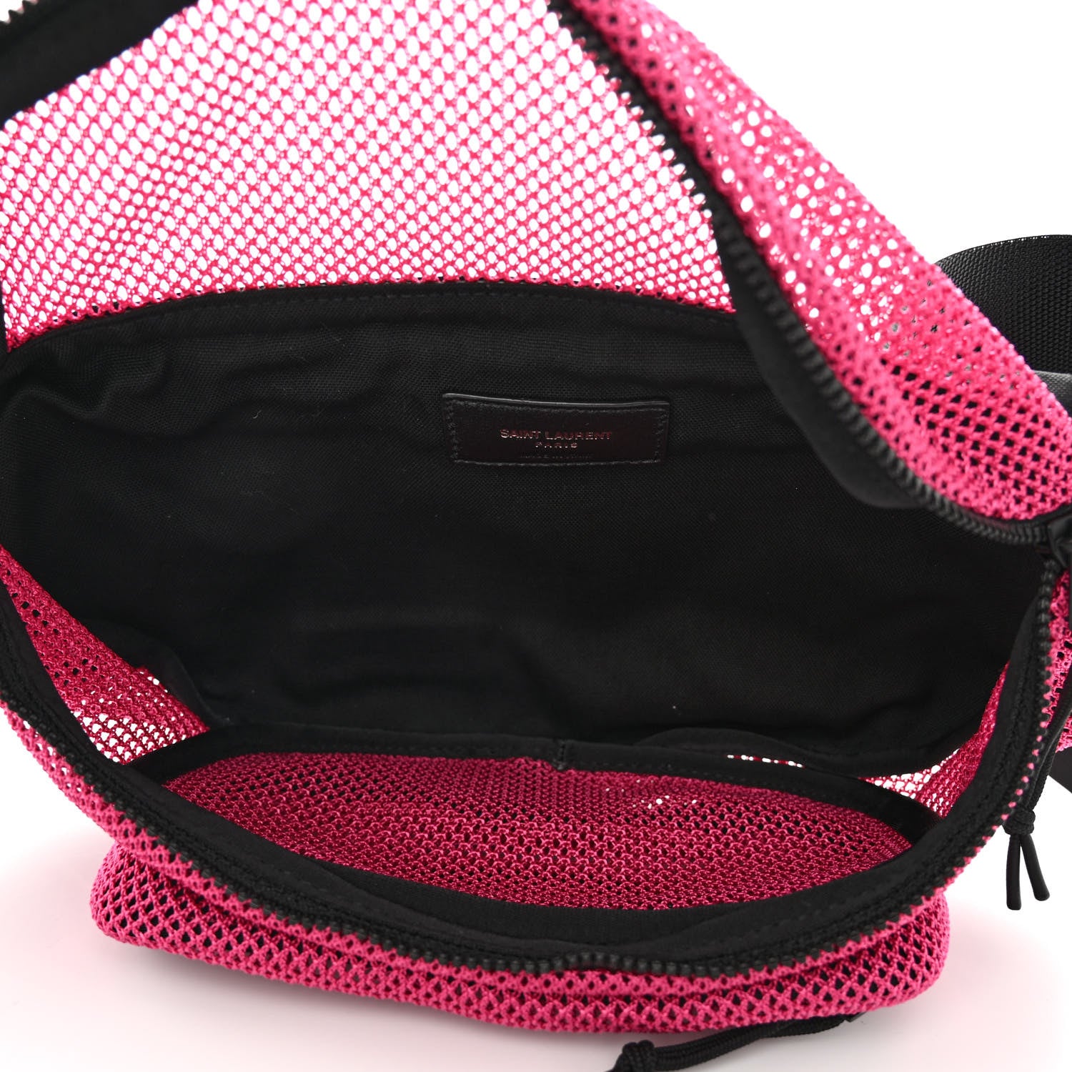 Saint Laurent Nylon Mesh SLP Belt Bag Fuchsia 5 of 9