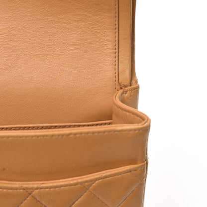 Chanel Lambskin Quilted Medium Double Flap Beige 14 of 14