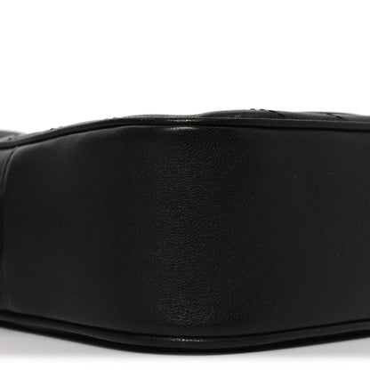 Gucci Sakai Be Green Calfskin Diagonal Stitched Small Blondie Shoulder Bag Black 9 of 11