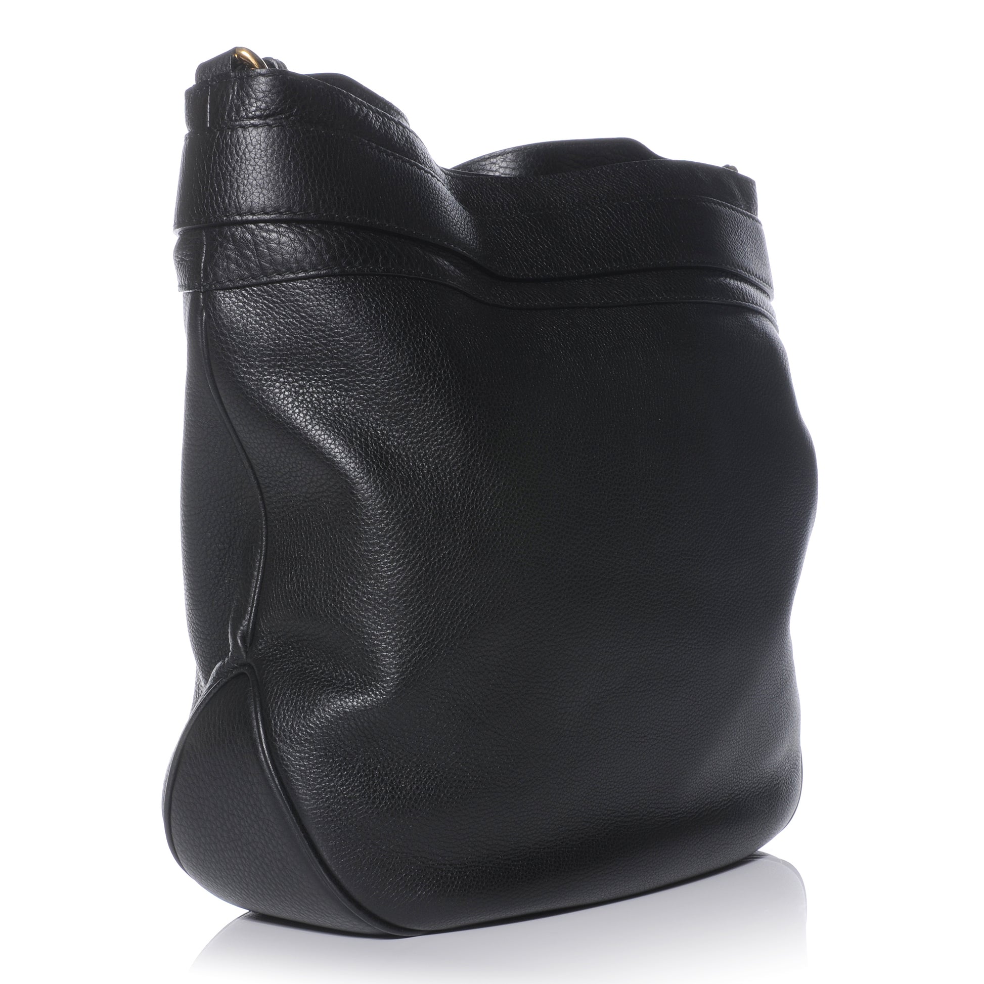Gucci Leather Large Ride Shoulder Bag Black 3 of 7