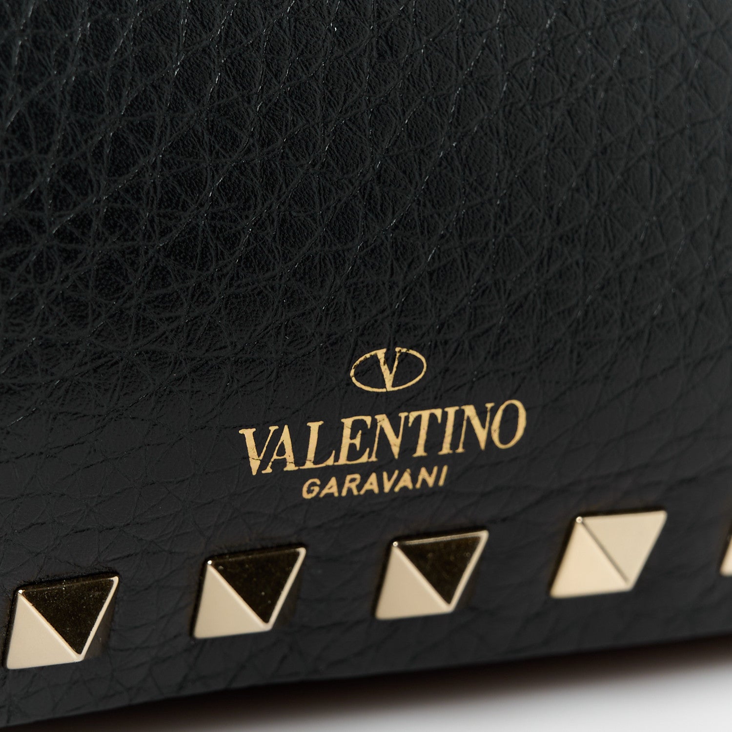 Valentino Garavani Grained Calfskin Small Rockstud All Over Crossbody Bag Black 7 of 10