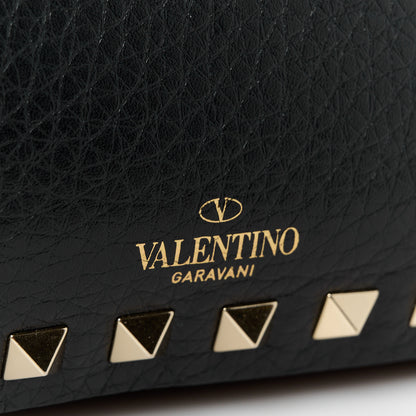 Valentino Garavani Grained Calfskin Small Rockstud All Over Crossbody Bag Black 7 of 10