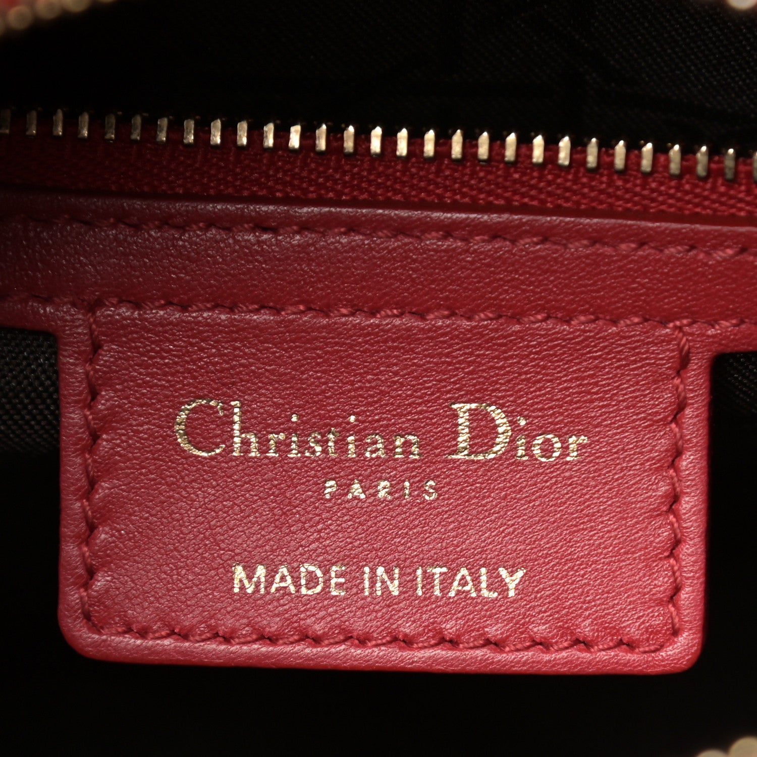 Christian Dior Lambskin Cannage Medium Lady Dior Red 6 of 10