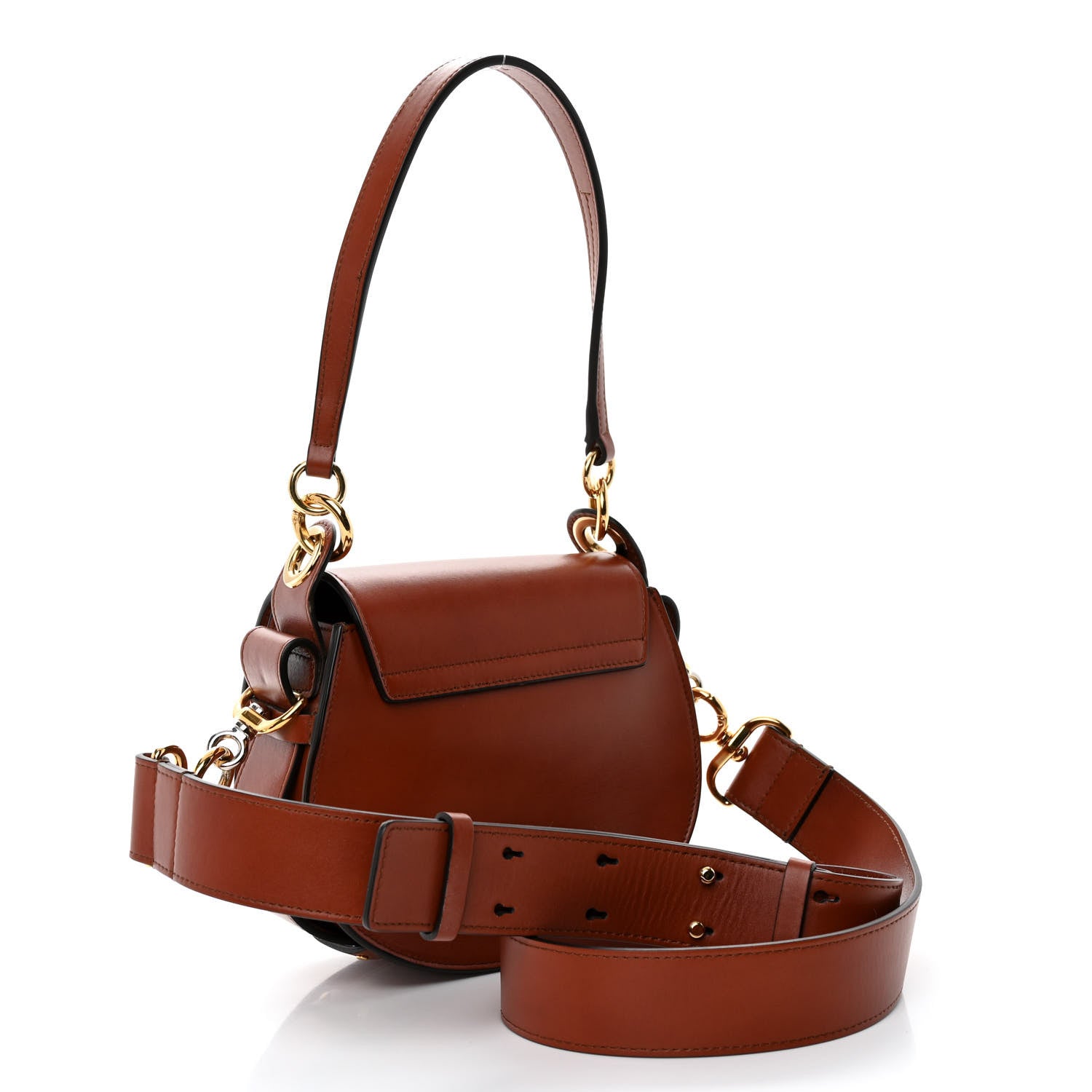Chloe Calfskin Small Tess Bag Sepia Brown 3 of 9
