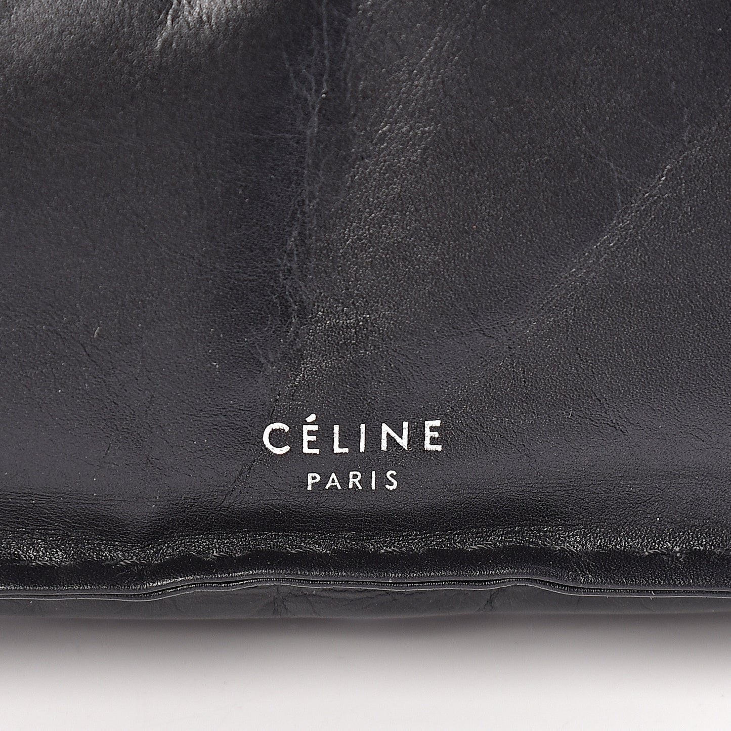 Paperweight Calfskin Clutch Pouch Black