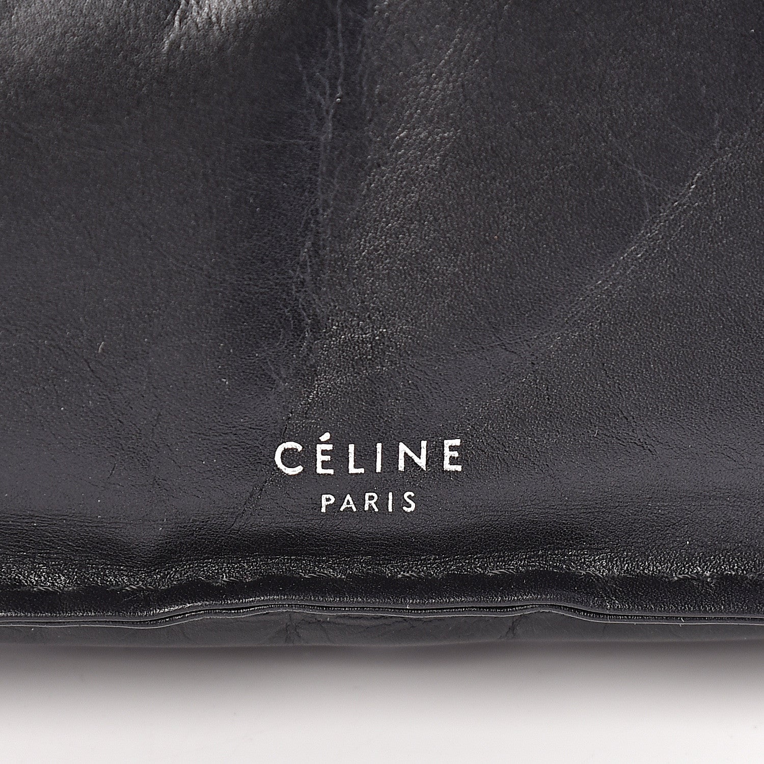 Celine Paperweight Calfskin Clutch Pouch Black 6 of 7