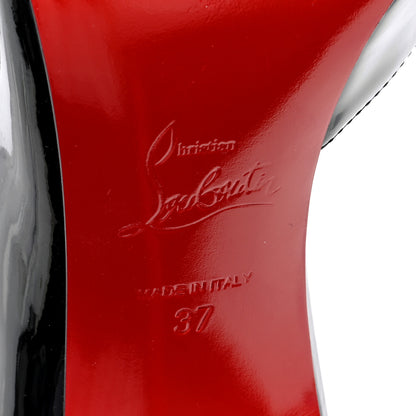 Christian Louboutin Patent Jumping Cross 85 Pumps 37 Black 7 of 9