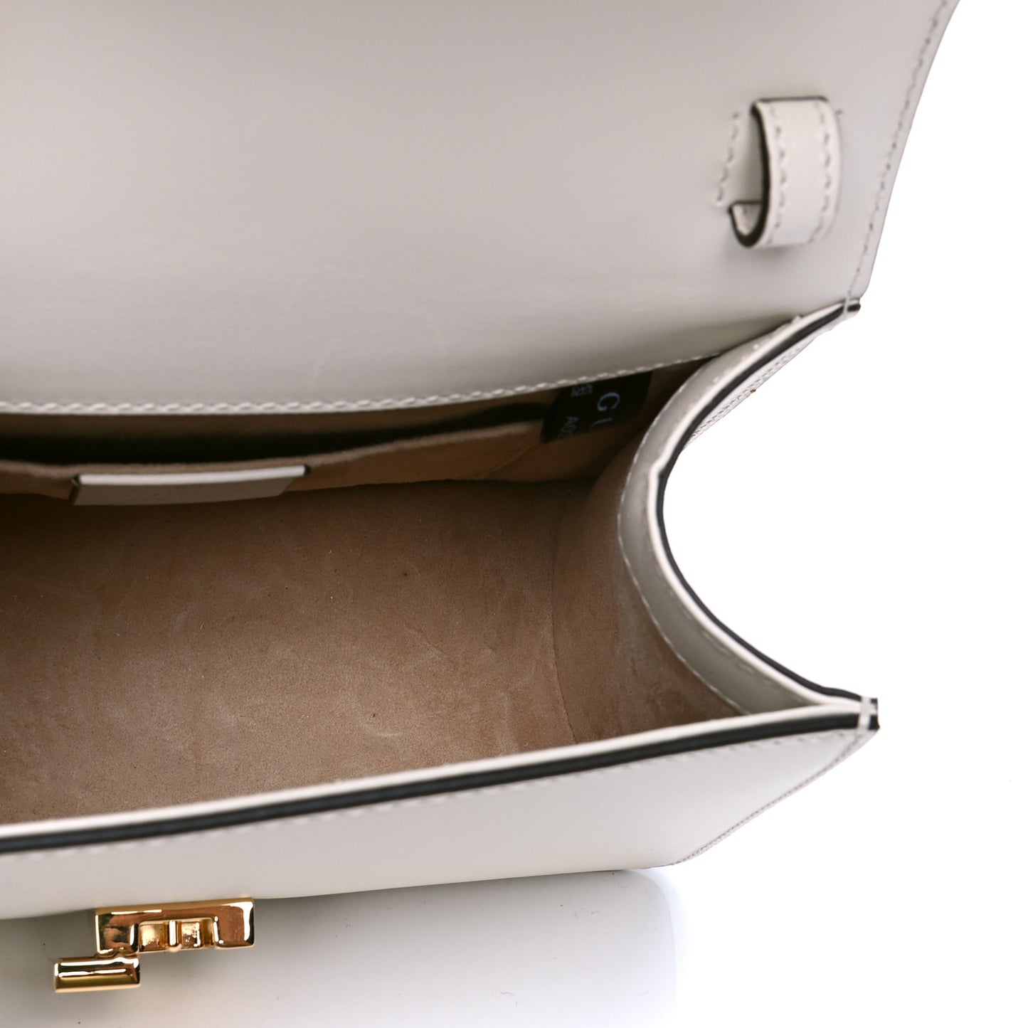 Calfskin Mini Sylvie Top Handle Bag White