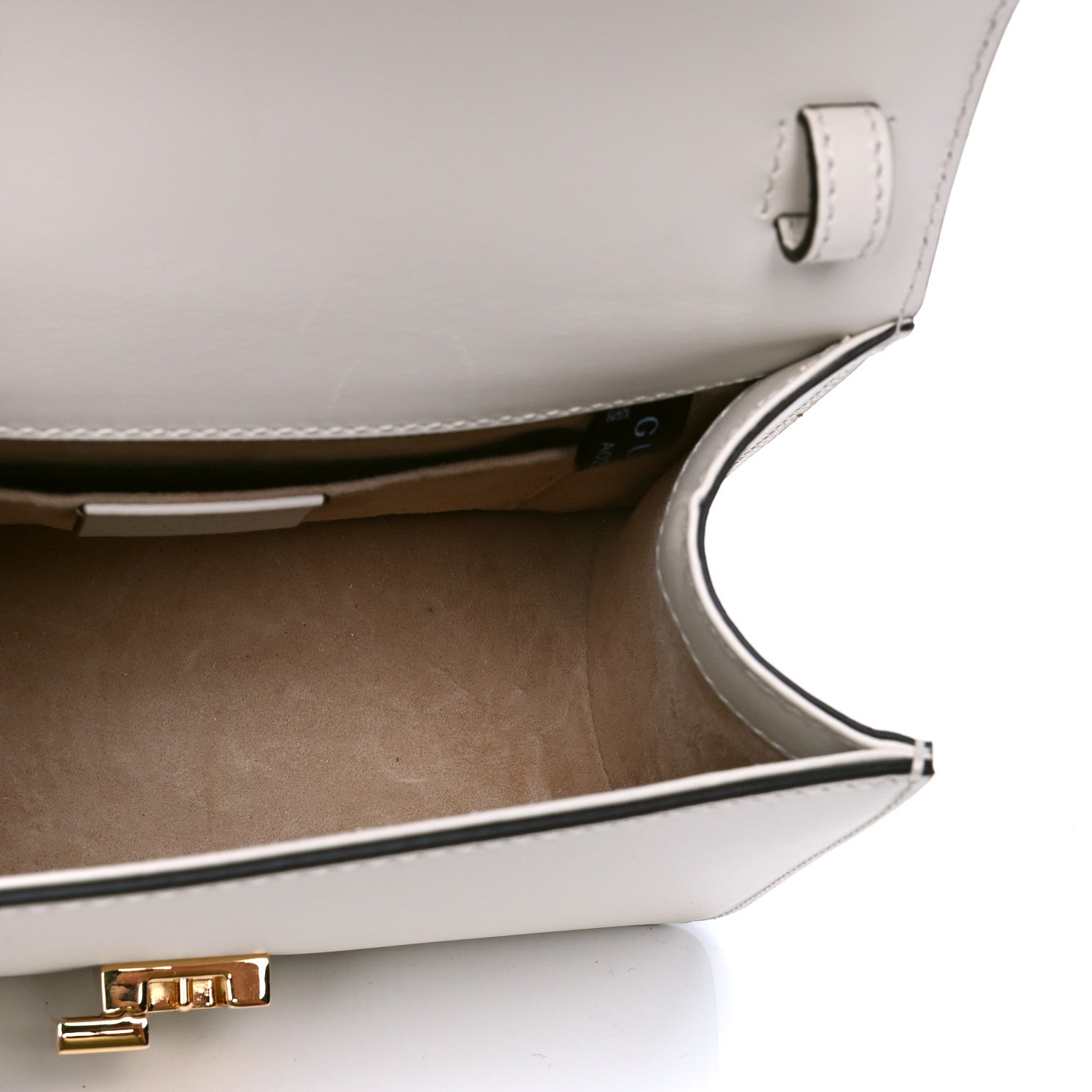 Gucci Calfskin Mini Sylvie Top Handle Bag White 4 of 5