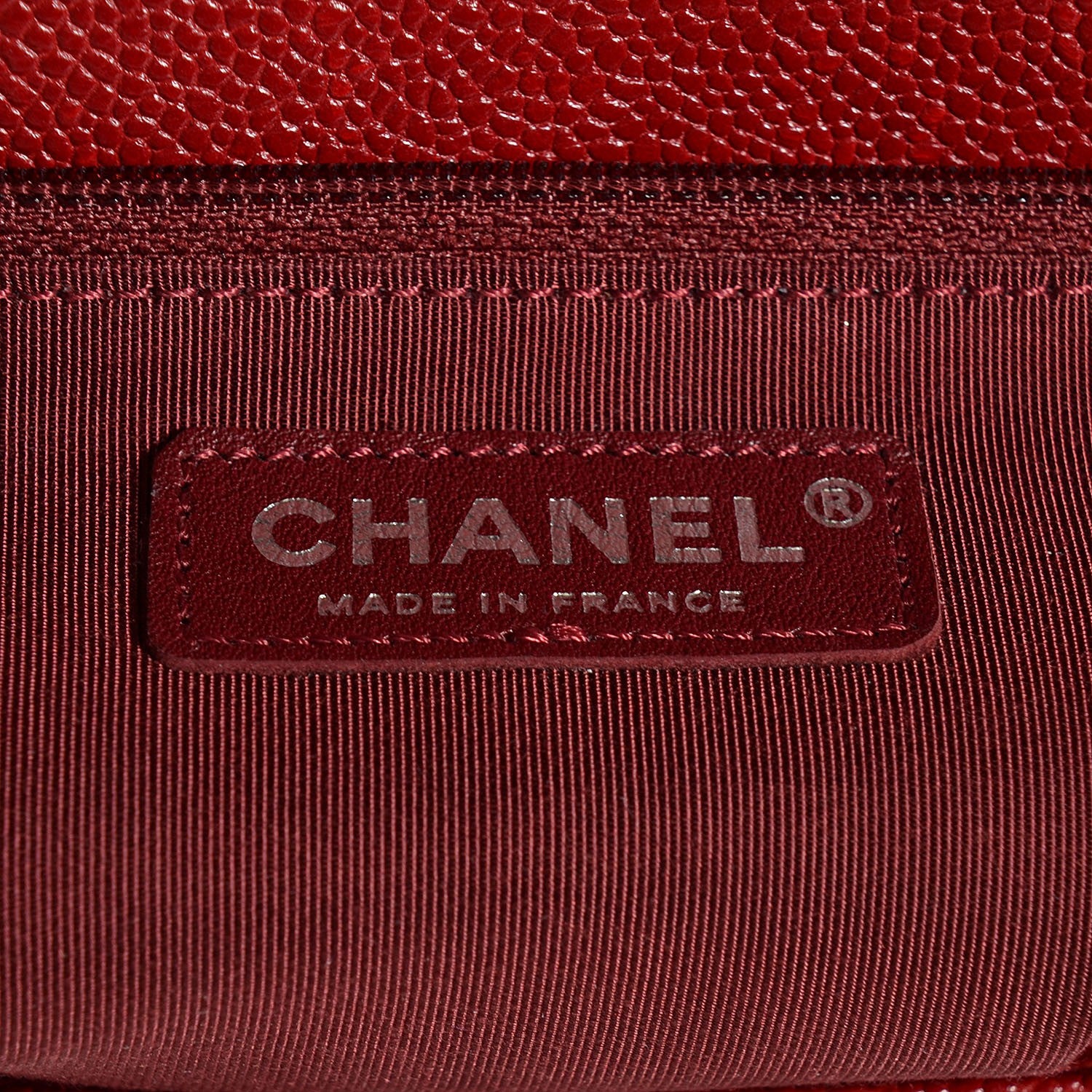 Chanel Caviar Quilted New Medium Boy Flap Dark Red 7 of 8