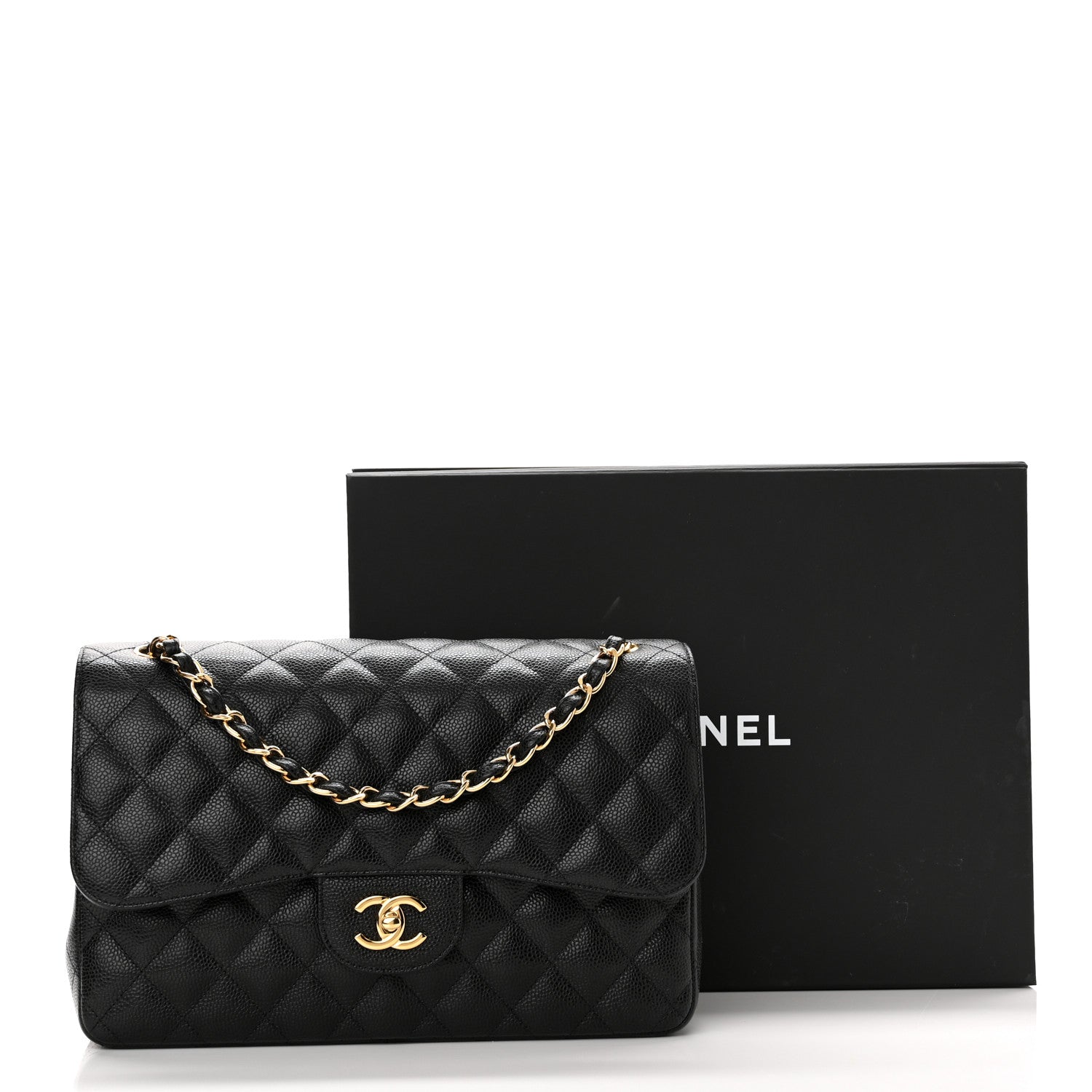 Chanel Caviar Quilted Jumbo Double Flap Black 11 of 11