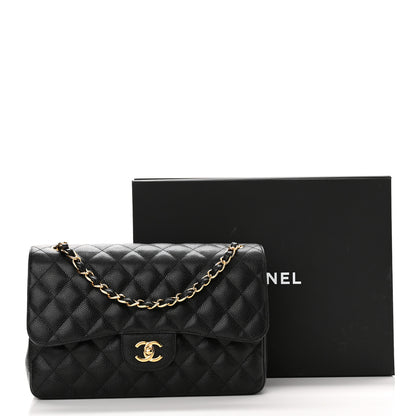 Chanel Caviar Quilted Jumbo Double Flap Black 11 of 11