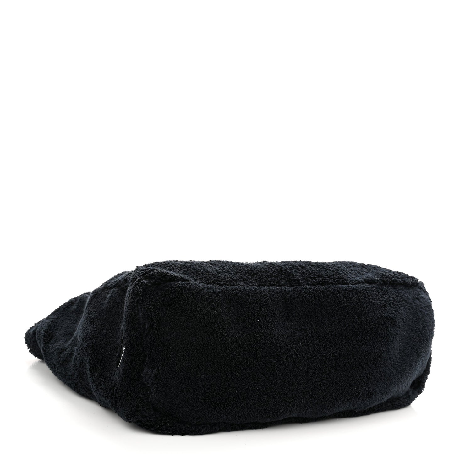 Terry Cloth Tote Bag Black White