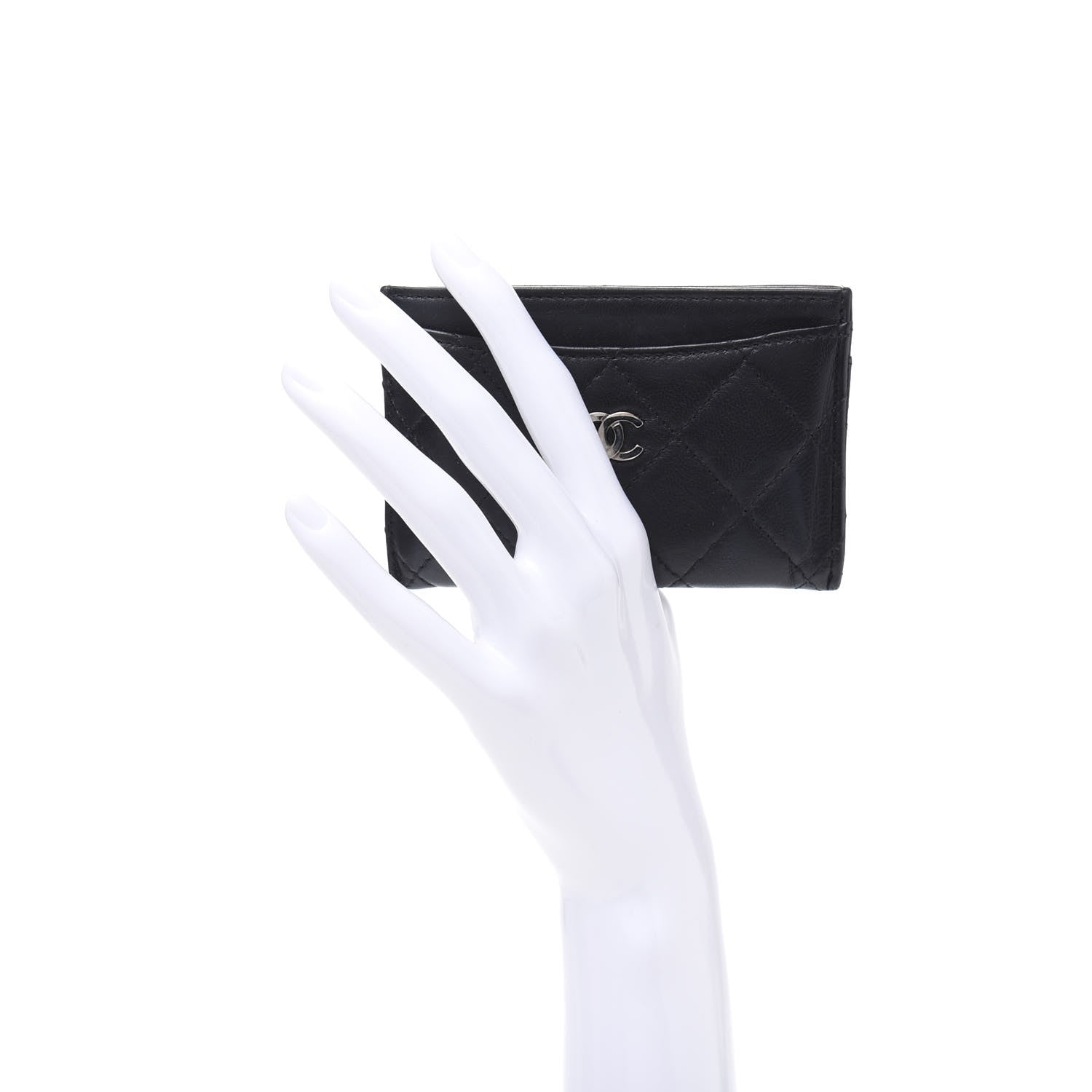 Chanel Lambskin Quilted Card Holder Black 2 of 10