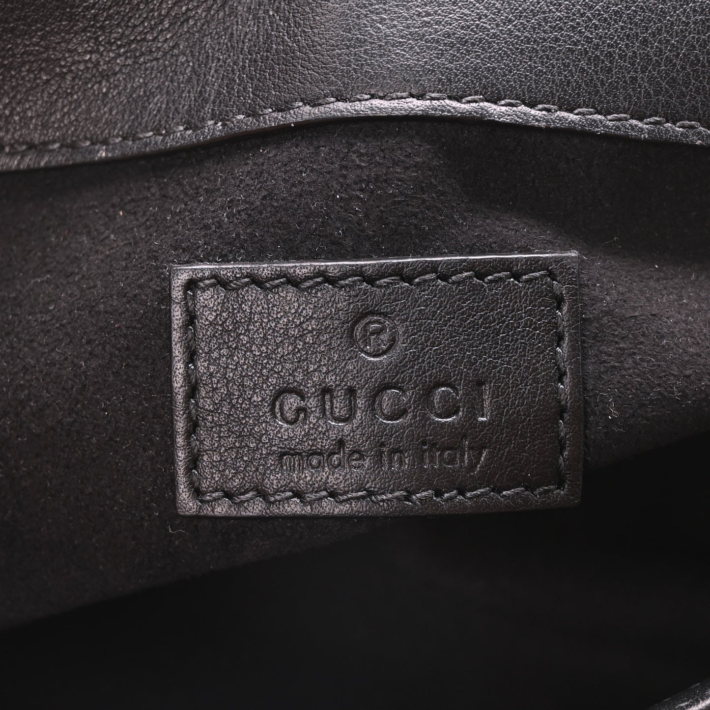 Patent Lambskin Enamel Matelasse Monochrome Super Mini GG Marmont Shoulder Bag Black