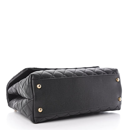 Chanel Caviar Lizard Quilted Small Coco Handle Flap Black 5 of 11