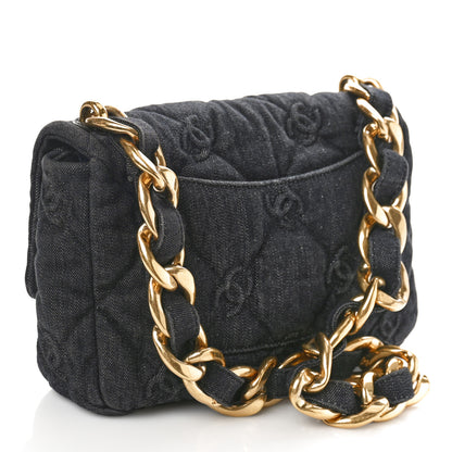 Chanel Denim Quilted Medium Funky Town Flap Black 3 of 9