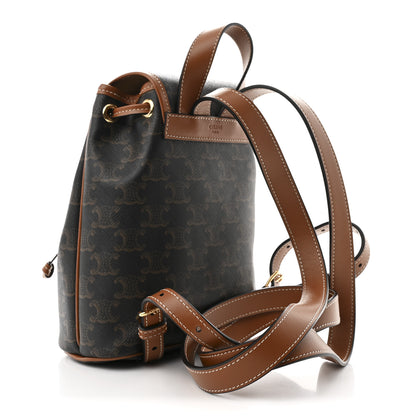 Celine Triomphe Canvas Calfskin Mini Folco Backpack Tan 3 of 11