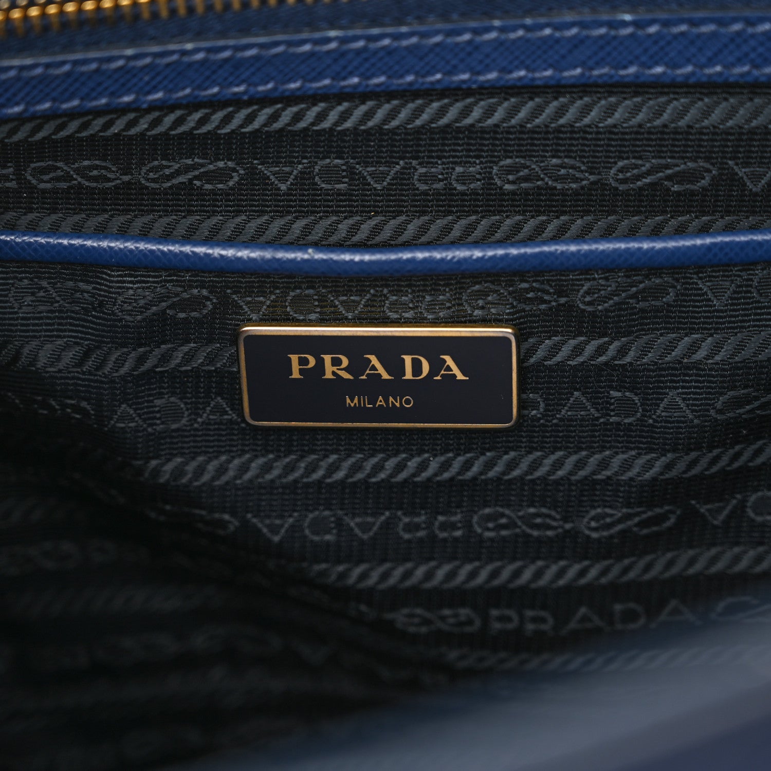 Prada Saffiano Medium Galleria Double Zip Tote Bluette 7 of 16