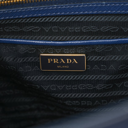 Prada Saffiano Medium Galleria Double Zip Tote Bluette 7 of 16
