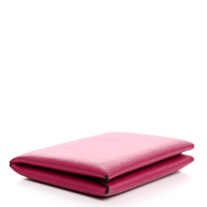 Hermes Epsom Calvi Card Case Rose Pourpre 4 of 8