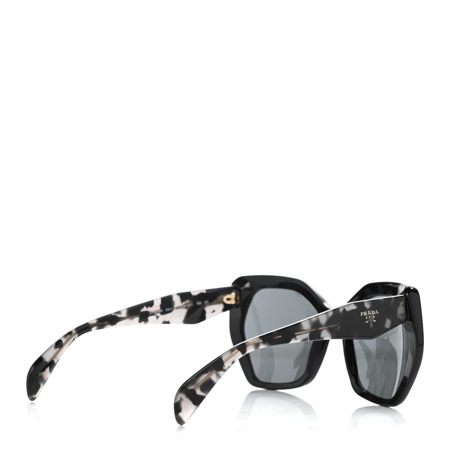 Prada Acetate Sunglasses SPR 16R Black Tortoise Grey 4 of 8