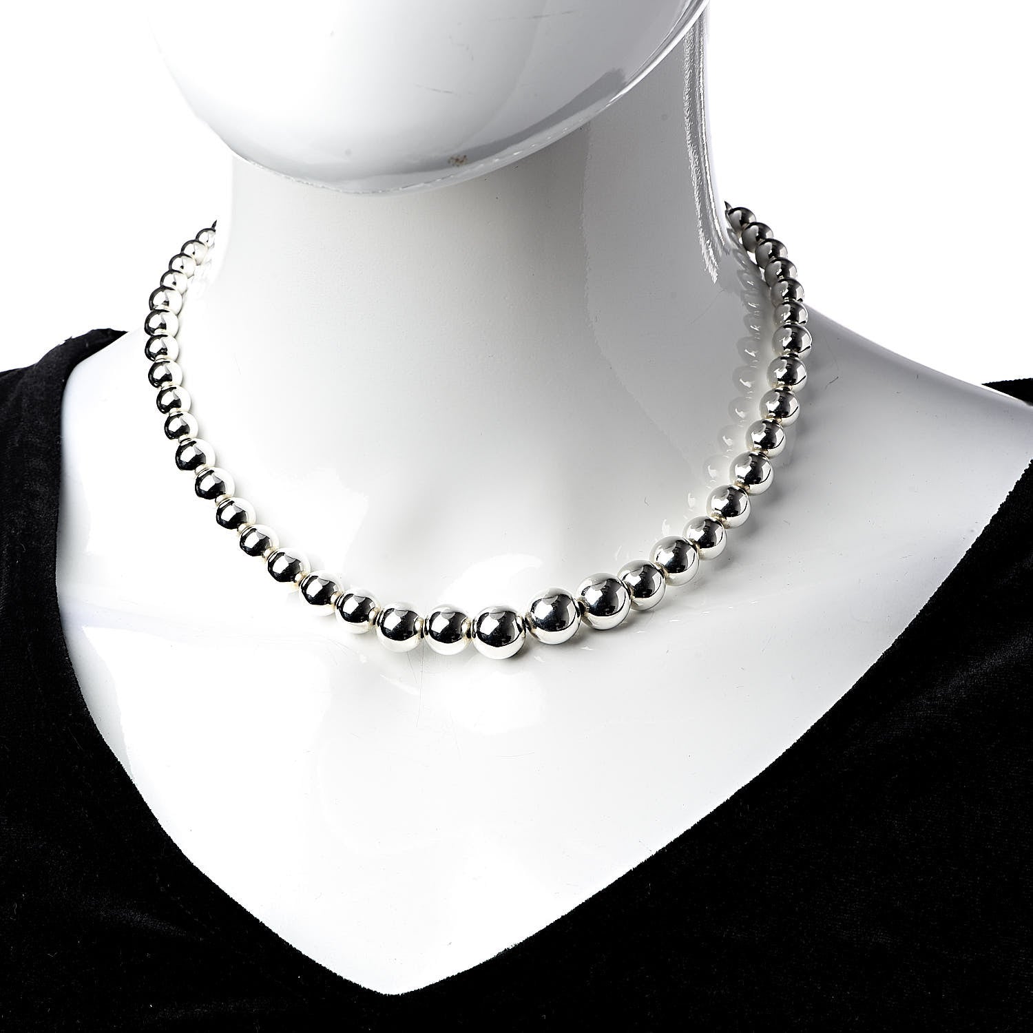 Tiffany Sterling Silver HardWear Graduated Ball Necklace 2 of 5