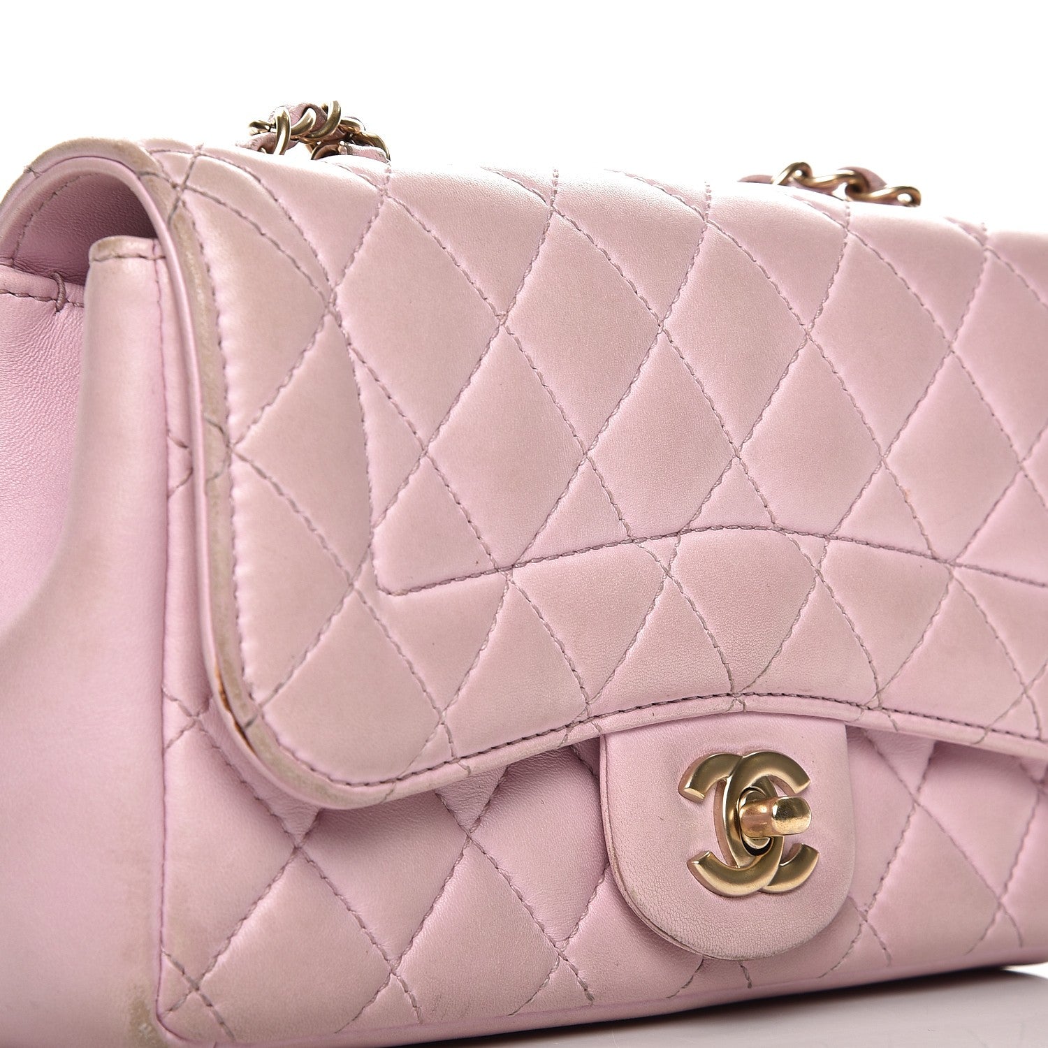 Chanel Lambskin Quilted Mini Mademoiselle Chic Flap Pink 8 of 17