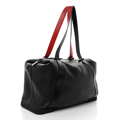 Christian Louboutin Grained Calfskin Studded Duffle Black 3 of 10