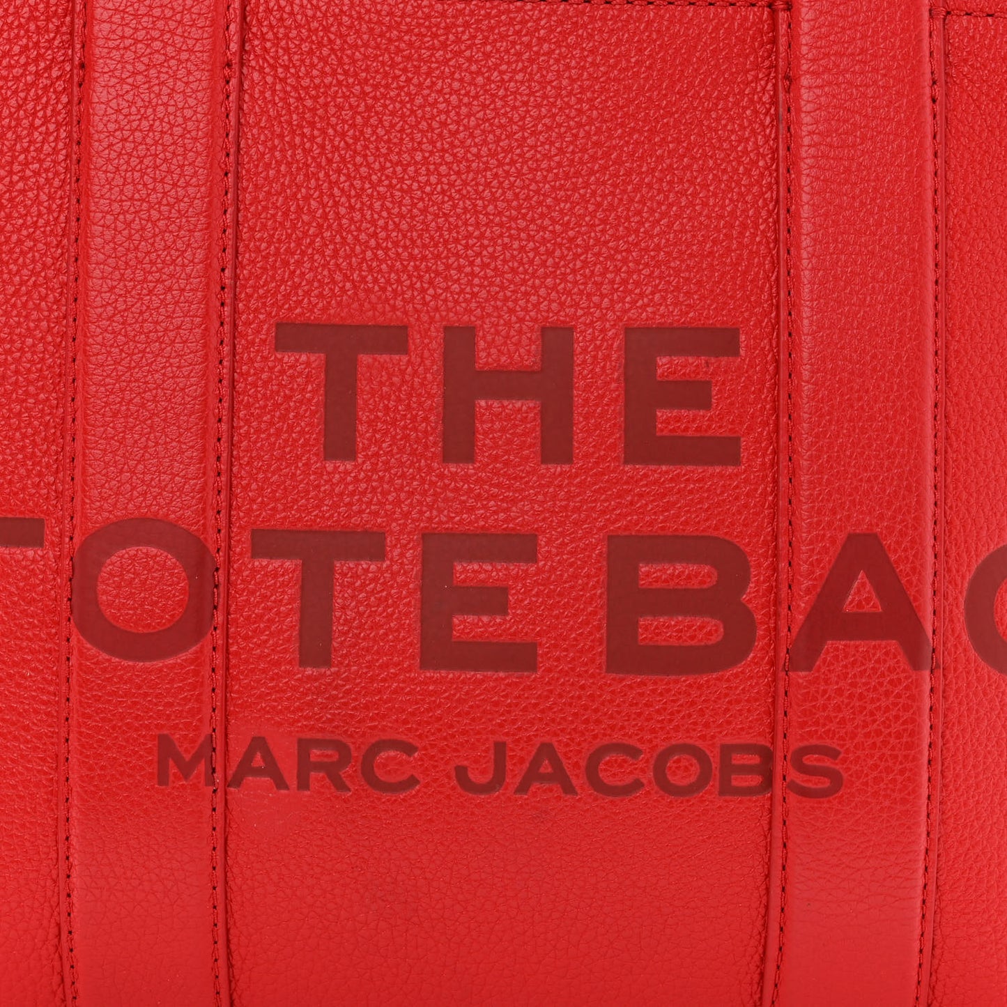 Grained Calfskin Medium The Tote Bag True Red