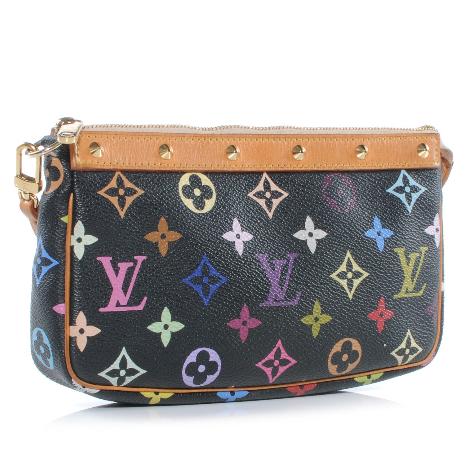Louis Vuitton Monogram Multicolor Pochette Accessories Black 3 of 8