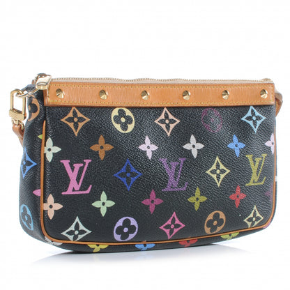 Louis Vuitton Monogram Multicolor Pochette Accessories Black 3 of 8