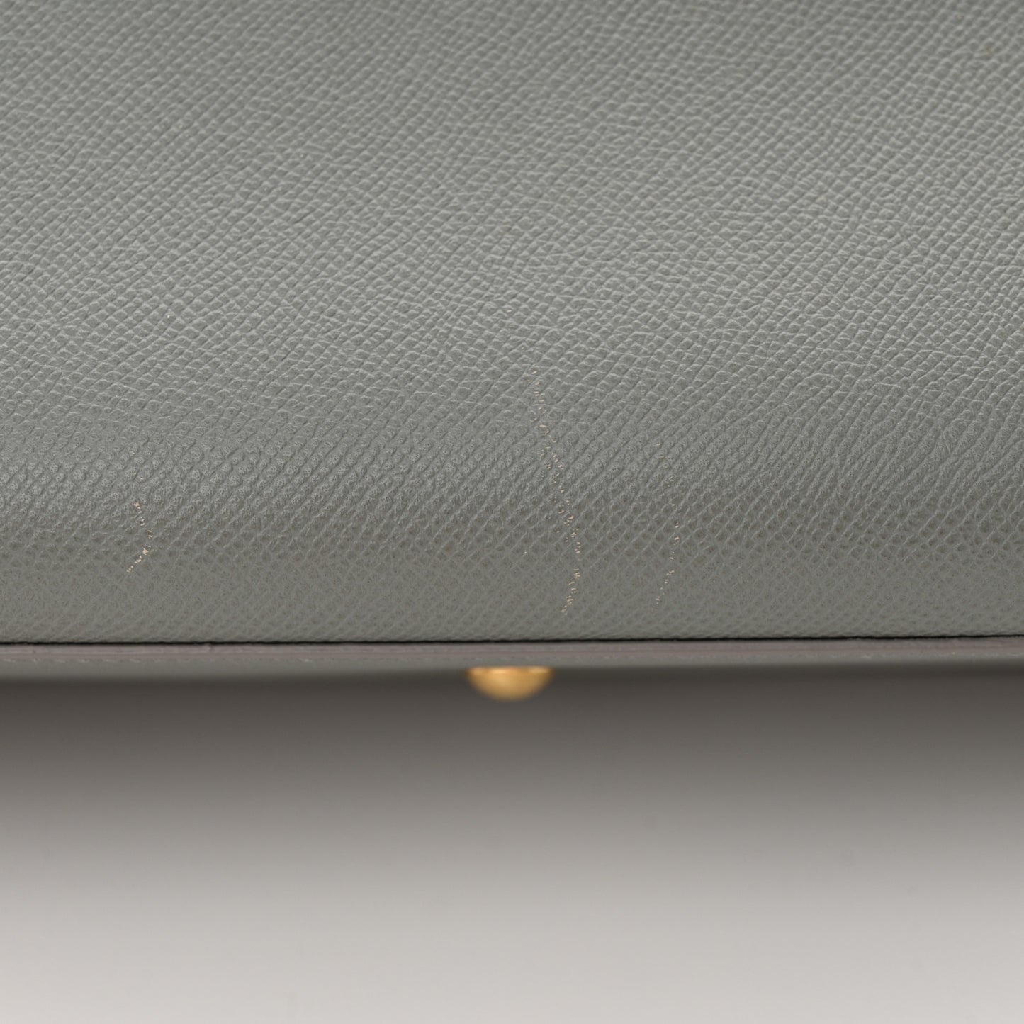 Grained Calfskin Large St. Honore Tote Grey Stone