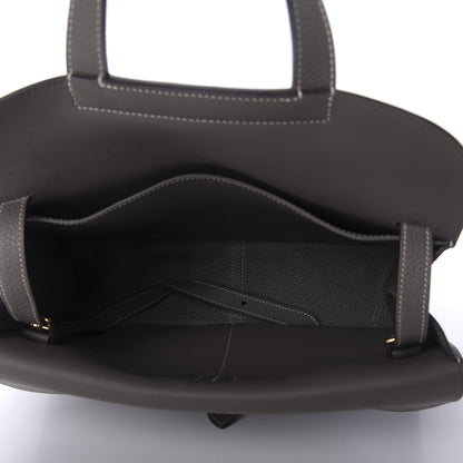 Hermes Taurillon Clemence Halzan 31 GM Etain 5 of 9