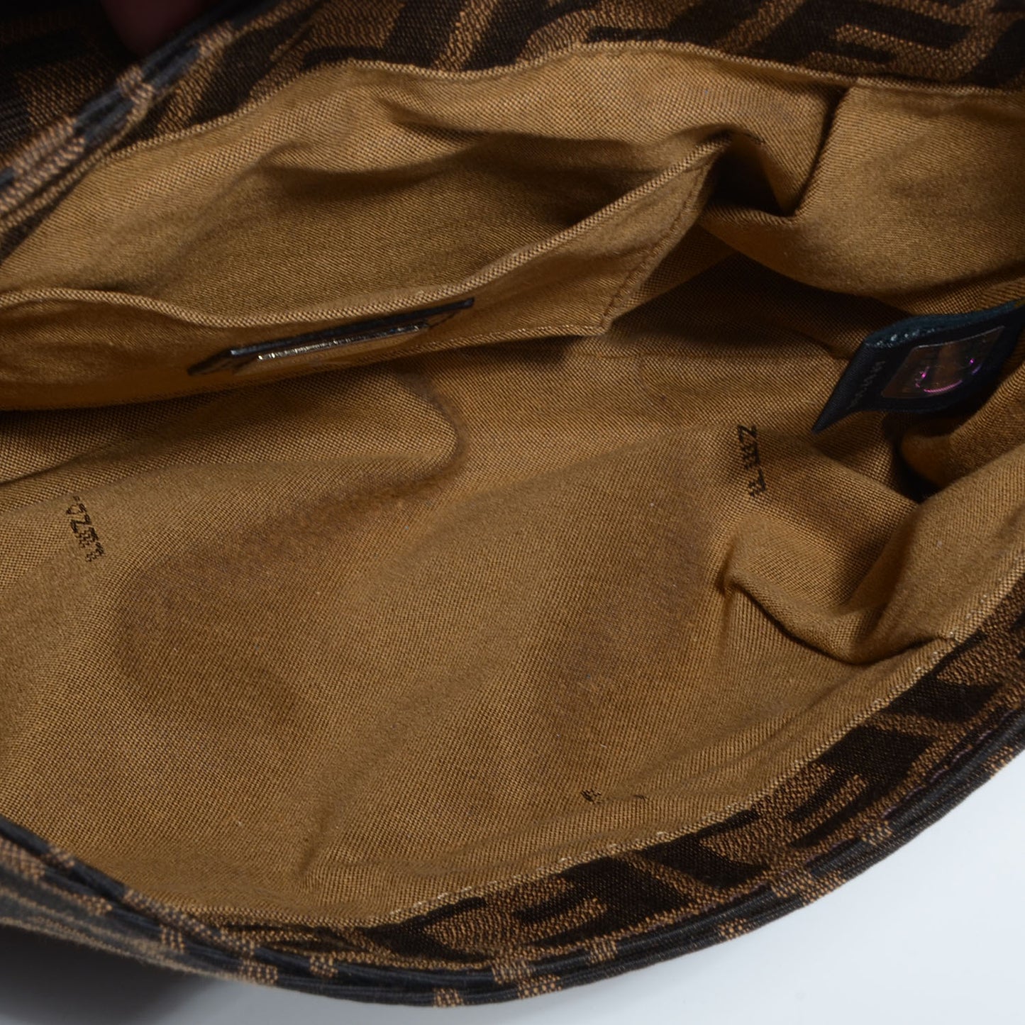 Zucca Laminated Vachetta Small Chef Shoulder Bag Tobacco Bronzo