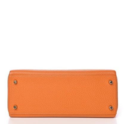Hermes Taurillon Clemence Kelly Retourne 28 Abricot 34 of 38