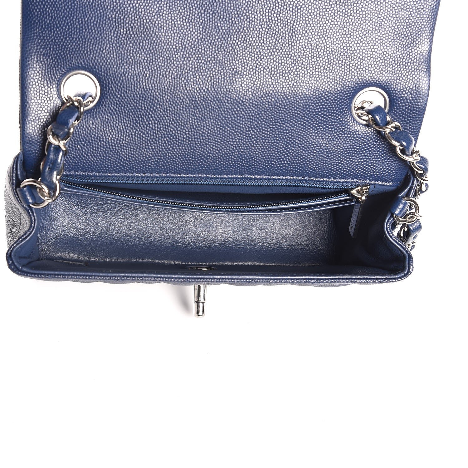 Chanel Caviar Quilted Mini Rectangular Flap Navy 5 of 8